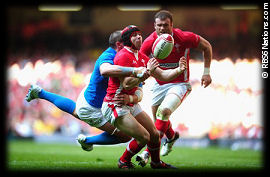 Wales Italy Sergio Parisse Leigh Halfpenny Jamie Roberts